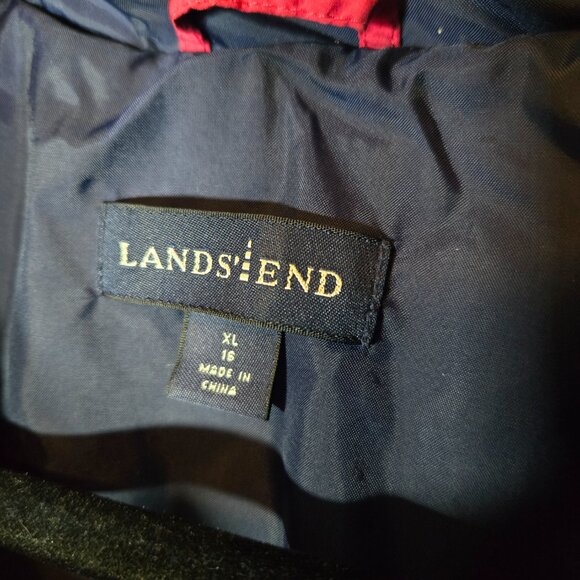 Lands' End Puffer Jacket Coat Girls Youth XL 16 Lightweight - Picture 6 of 8